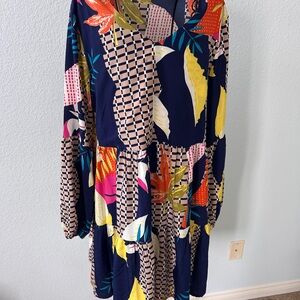 Colorful Patterned Women's Dress